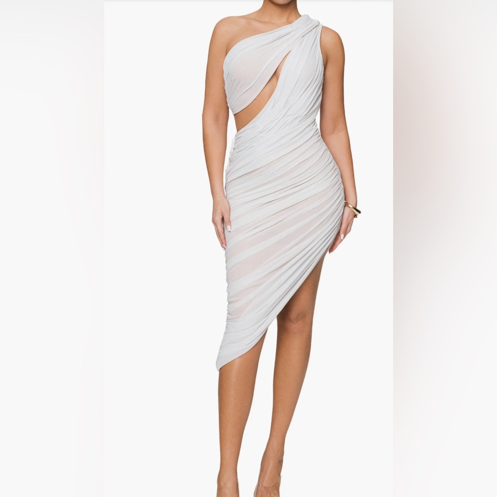Elegant White Asymmetrical Dress
